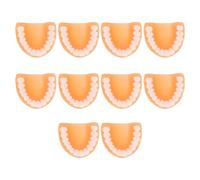 10pcs Funny Denture Charms Resin Novelty False Teeth Charms Pendant for DIY Craft Jewelry Making Accessory Christmas Party Favors Gifts Silver