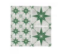 10pcs Funny Green Simulation Tile Stickers - Fashion Stickers are DIY Home Decor Peel and Stick Waterproof and Oil-Proof Vinyl Self-Adhesive Wall Stickers for Kitchen, Bathroom, Bedroom, Living Room