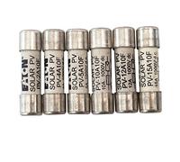 10Pcs Fuse Tube PV-1A10F PV-5A10F PV-10A10F PV-15A10F PV-20A10F PV- 1A~20A10F 10 * 38mm 1000V Dc Photovoltaic Fuses(Matching base 1P)