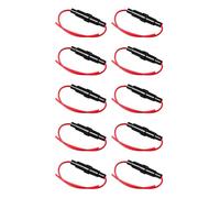 10pcs Fuses Tube Socket Strong ABS Brass Base Easy Installation Merge Holders Adapters Quick Fixing for Electrical Use Quick Changes Glass Tube Holders