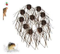 10PCS Fuzzy Dice Lure,High-Density PVC Slow-Sinking Dice Bait,Tumbleweed Fishing Lures Multiple Tentacle,Dices Shaped Soft Fishing Bait Lure Slow Sinking Flexible Bass Lures for Fishings (Brown)