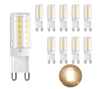 10Pcs G9 LED Bulbs 5W 500LM for Crystal Lamp Energy Saving Light Equivalent to 40W-50W Halogen AC220-240V 360° Beam Angle No Flicker Non Dimmable for Ceiling Chandelier Home Wall Lighting (Warm White)