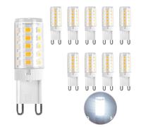 10Pcs G9 LED Bulbs 5W 500LM for Crystal Lamp Energy Saving Light Equivalent to 40W-50W Halogen AC220-240V 360° Beam Angle No Flicker Non Dimmable for Ceiling Chandelier Home Wall Lighting (Cool White)