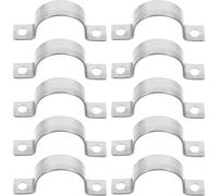 10pcs Galvanized Steel Pipe Clamp U-Shaped Bracket for Wall Mounting