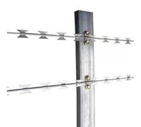 10pcs Galvanized Wire High Security Barbed Wire for Fencing Weather Resistant Ribbon for Backyard Farm & Garden 2m/6.56ft Silver (80pcs)