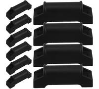 10pcs Gaming Chair Footrest Slider Replacement Parts for Recliners | Black Plastic Pads, Quick Assembly and Easy Cleaning, Sleek Modern Style for Office Chairs and Single Sofas
