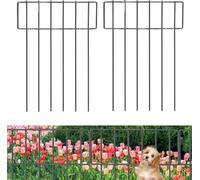 10pcs Garden Fence Panels, Animal Barrier Fence, Metal Garden Fencing for Dog Chicken, 42cm (H) x 33cm (L) Decorative Garden Fencing Outdoor, No Dig Animal Barrier for Landscape Patio Garden Yard