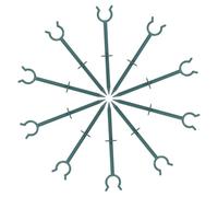10pcs Garden Hose Guide Stake 3/4 Inch Plastic Rotating Base