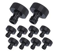 10PCS Garden Hose Quick Connect Set, 15mm Plastic Water Hose Fittings Water Quick Connection with Thread Design for Courtyard Garden (1 inch Internal Thread)