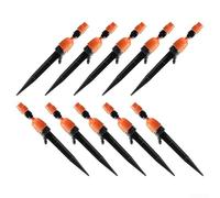 10PCS Garden Sprinkler Adjustable Angle Irrigation Kit | Adjustable spray angle, 10-piece set, for durable plastic, fits standard hoses, easy garden setup