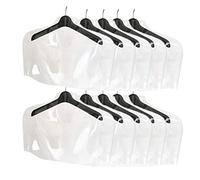 10pcs Garment Cover Clothes Protector Bags, Clear PVC Garment Bag Suit Bags for Coat Wedding Dress Gown Closet Clothes Storage,55 * 40cm