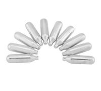 10PCS Gas Bottle for Soda Water Maker, Stainless Steel CO2 Cartridges for DIY Soda Machine, Compact Refillable Capsules with Soda Gun for Home Bar and Travel Use
