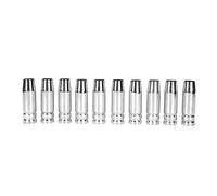 10Pcs Gas Nozzle Tip Contact for MB15 MB14, Brass Burner Protection Accessory, MAG MIG Welding Torch Nozzle with 12mm Inner Diameter, Durable Brass Material for Long Term Use