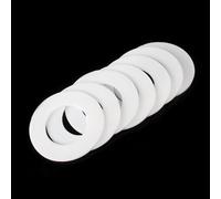 10pcs Gasket Flat Washer, PTFE Fender Washers Assortment, Thickness 1mm PTFE Shoulder Washer Assortment(6x12x1mm)
