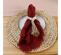 10PCS Gauze Napkins,Cotton Cloth Napkin,Reusable Tea Towel Suitable For Wedding Party Christmas Table Decor(Burgundy)