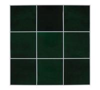 10Pcs Gemstone Color Series 9-grid Wall Tile Sticker, Deep Green