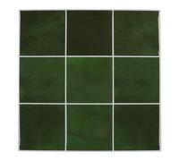 10Pcs Gemstone Color Series 9-grid Wall Tile Sticker, Green