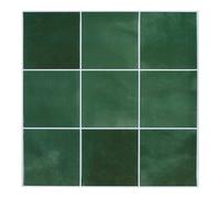 10Pcs Gemstone Color Series 9-grid Wall Tile Sticker, Light Green