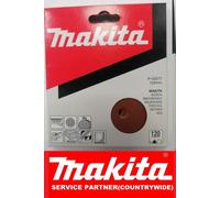 10pcs Genuine Makita P-43577 125mm Hook & Loop Abrasive Discs - 120 Grit