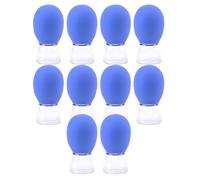 10Pcs Glass Cupping Set Facials Cupping Cups Glass Silicone Cups Vacuum Suction For Face Skin Back Arm Shoulder Muscle Massage Vacuum Suction