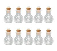 10pcs Glass Wish Bottles With Corks For Crafting And Wedding Occasion Necklace Pendant Bottles Clear Container Clear Containers