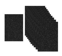 10pcs Glitter Card Paper-Self Adhesive Card Sheets for DIY Crafts Craft Decoration Gift Wrapping Scrapbook (Black)