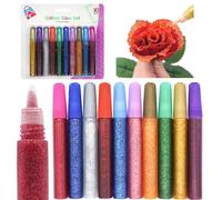 10Pcs Glitter Glue Pens for Kids, Non-Toxic Washable Craft Glue for Card Making, Scrapbooking, DIY Arts & Crafts, School Projects, Slime Decorating