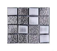 10pcs Glitter Mosaic Tiles Stickers 10x10cm Self-Adhesive Wall Decals for Kitchen Bathroom Backsplash Humidity Resistant Home Decor(MSC080)