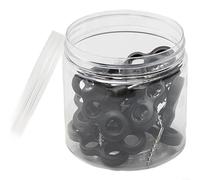 10pcs Glow-in-The-Dark Tent Stakes Spiral Screw Pegs Stainless Steel Camping Ground Nails with Rope Clips for Hiking Outdoor Adventures White Black(Black)