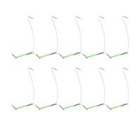 10Pcs Glow Tube Single Balance Hook Divider Fishing Gear Fishing Balance Connector 15/20/30/40cm Feeder Sleeve Stainless Steel