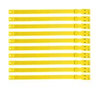 10PCS Goat Collar PU 23 Inch Adjustable Livestock Collar for Farm Animal Cow Horse Sheep, Color Coding Identification for Health Monitoring and Group Management (Yellow)