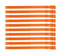 10PCS Goat Collar PU 23 Inch Adjustable Livestock Collar for Farm Animal Cow Horse Sheep Premium Soft Durable Marking Identification Neck Collar for Cattle Sheep Management (Orange)