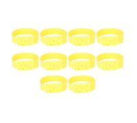10Pcs Goat Collar Sheep Identification Bands Livestock Marking Ring Farming Equipment (36cm Yellow)