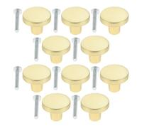 10Pcs Gold/Black Cabinet Knobs with Screw Cupboard Door Pulls Kitchen Handles Zinc Alloy Furniture Fittings for Kids Room Decor(25mm Gold)