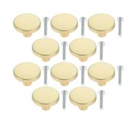 10Pcs Gold/Black Cabinet Knobs with Screw Cupboard Door Pulls Kitchen Handles Zinc Alloy Furniture Fittings for Kids Room Decor(30mm Gold)