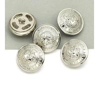 10pcs Gold Black Silver Metal Buttons Shank Round Buttons for Clothing British Style Sewing Accessories