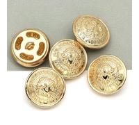 10pcs Gold Black Silver Metal Buttons Shank Round Buttons for Clothing British Style Sewing Accessories