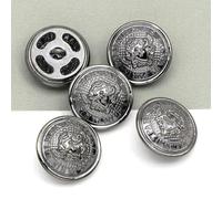 10pcs Gold Black Silver Metal Buttons Shank Round Buttons for Clothing British Style Sewing Accessories