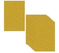 10PCS Gold Glitter Sheets A4 Size,Non Shed Shinny Paper,Self Adhesive Glitter Sheets for Sparkle Bling Crafting