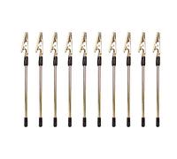 10Pcs Gold Metal Memo s, Name Card Holder, Electroplated Note s with am Force, Ele Place Card Holders for Wedding Party r, Weight and