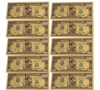 10Pcs Gold One Million Dollar Bills, Colored Gold Foil Bill Collectible Banknotes for Decor, with Amazing Detailing