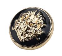 10Pcs Gold, Silver, Black Lion and Crown Metal Buttons for Suit Jacket, Coat, Vintage Clothing and Sewing Crafts,20mm