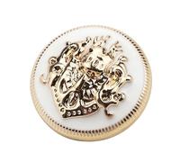 10Pcs Gold, Silver, Black Lion and Crown Metal Buttons for Suit Jacket, Coat, Vintage Clothing and Sewing Crafts,23mm