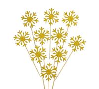 10Pcs gold Snowflake Cupcake Toppers Paper Cake Topper For Christmas Cake Decoration s Winter Snow Party Supplies Practical treatment