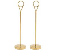 10Pcs Gold Table Cardholder Non-Slip Base | Durable Golden Cardholder for Name Cards - Sturdy Non-Slip Table Clip Design(20.4cm Height)