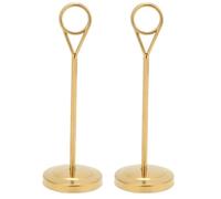 10Pcs Gold Table Cardholder Non-Slip Base | Durable Golden Cardholder for Name Cards - Sturdy Non-Slip Table Clip Design(15.4cm Height)