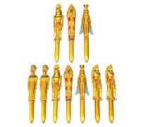 10pcs Golden Ball Point Ink Pen Plastic Egyptian Pens for Students