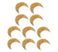 10pcs Golden Moon Rhinestone Iron on Patch for Shoes and Bags DIY