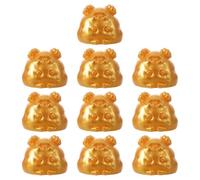 10pcs Golden Resin Sheep Figurine for Zodiac Collectors | Smooth Polished Finish, Scratch Resistant Surface, Desktop Display, Miniature Diorama and Moss Terrarium Accent