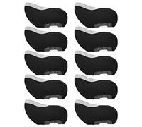 10Pcs Golf Putter Head Cover with See - Through Window, Neoprene Iron Club Protector for Left and Right Hand Players, Secure Fit Golf Accessory for Transport and Storage (Black)